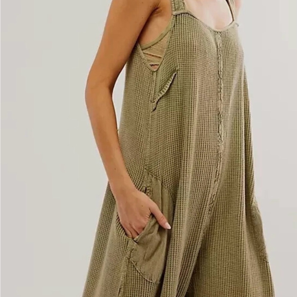 Free People Olive Jumpsuit